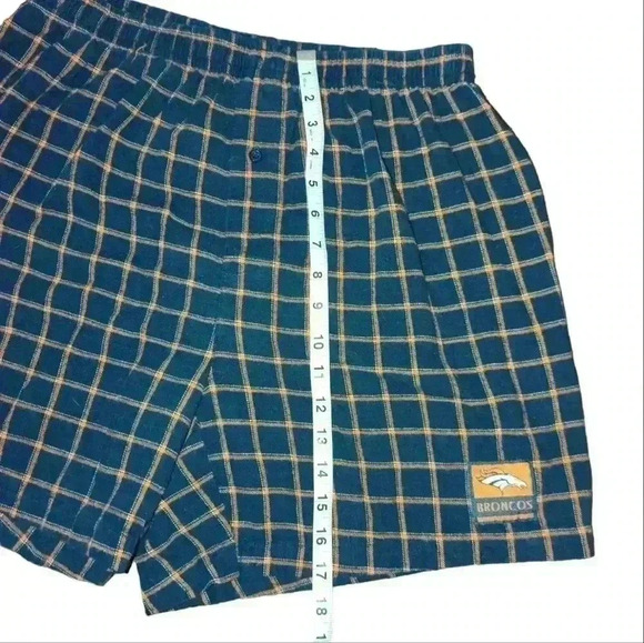 Denver Broncos Concepts Sport Ledger Flannel Boxers - Navy/Orange NFL size large - Picture 5 of 7